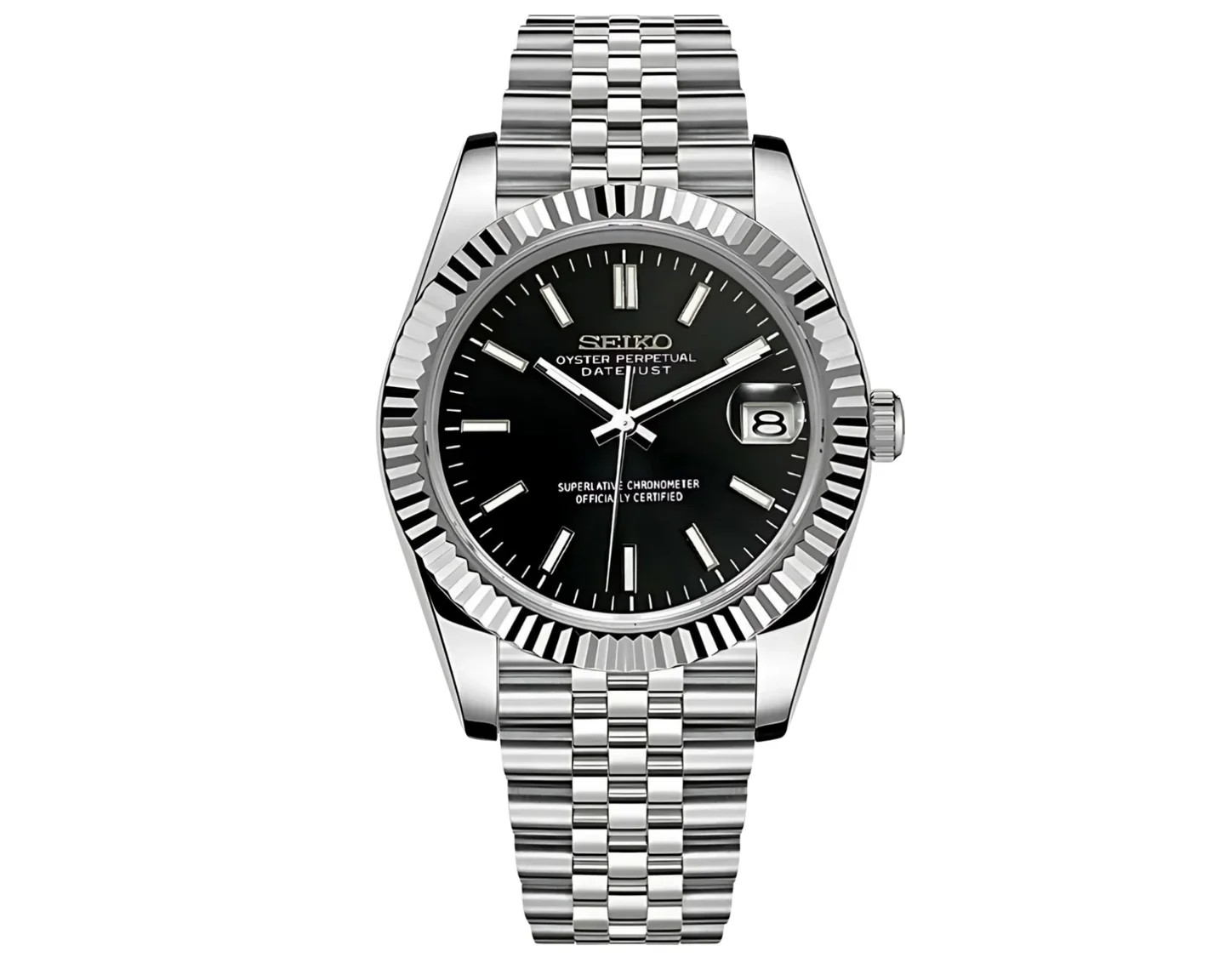Seiko Mod Datejust Black